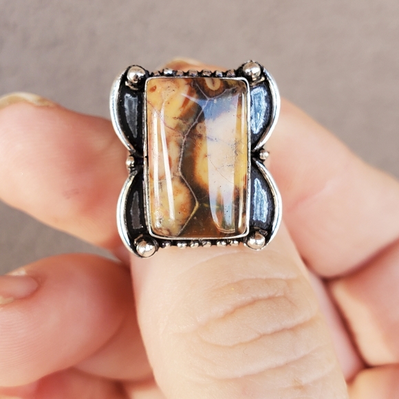 New Boulder Opal 925 Silver Ring. - Picture 8 of 10
